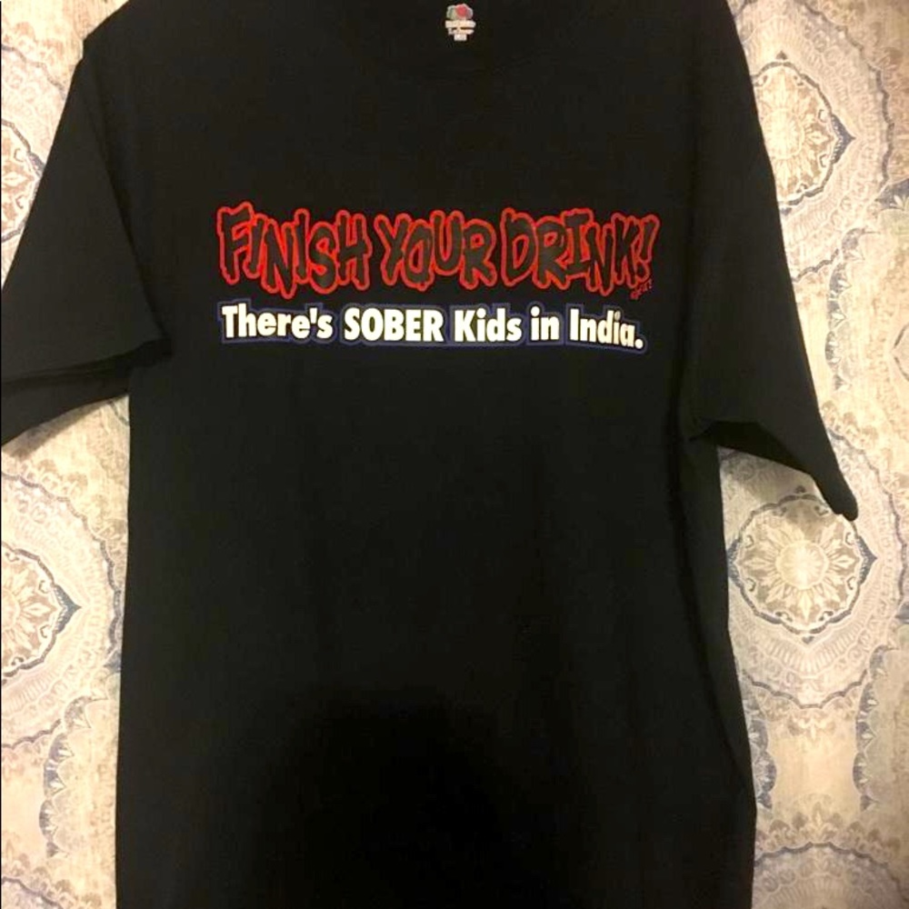Black T-shirt with Message